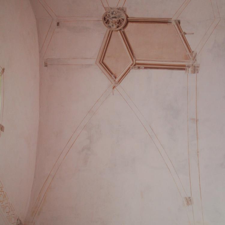 Paretz, Kirche, Gilly Ausmalung, Musterfläche, 2007